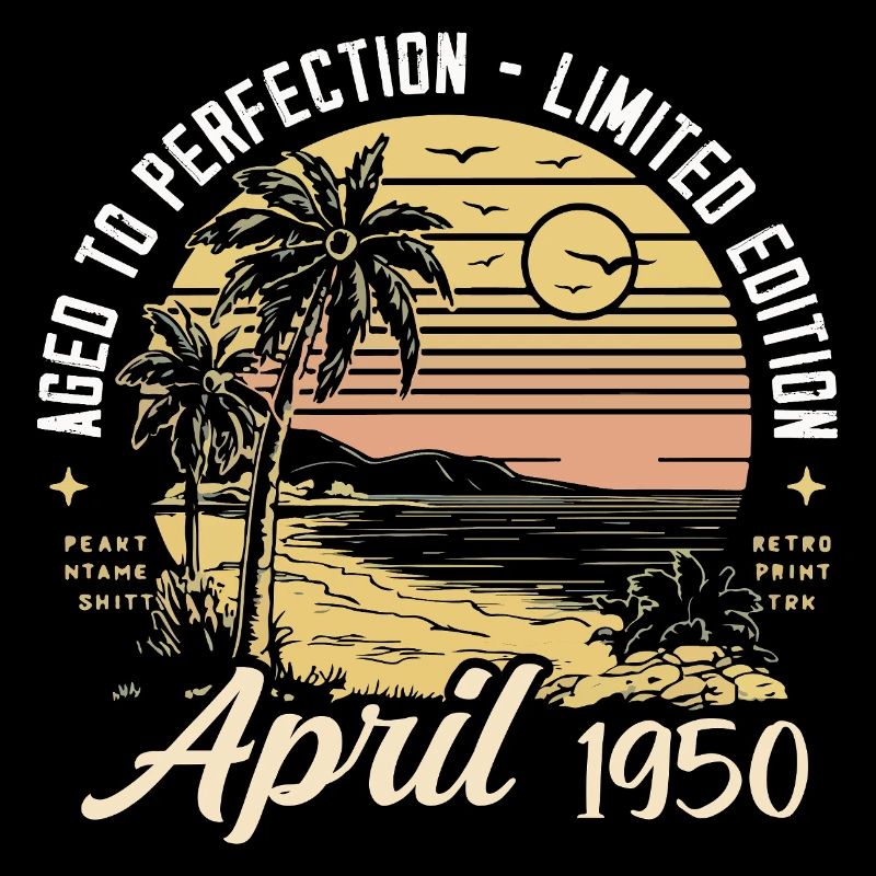 75th Birthday Oldtimer April Vintage 1950 April