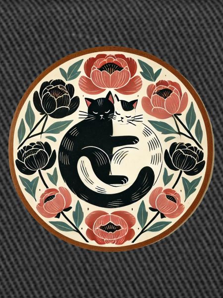 Schwarz-weiße Katze