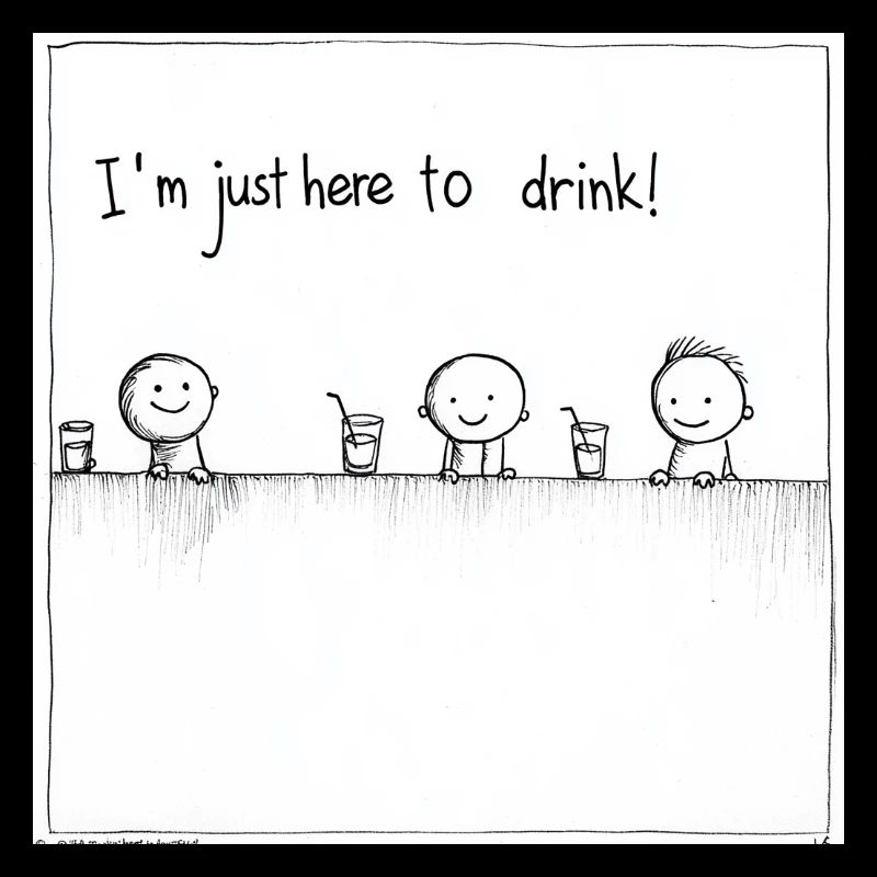 Im just here to drink, I'm just here to drink
