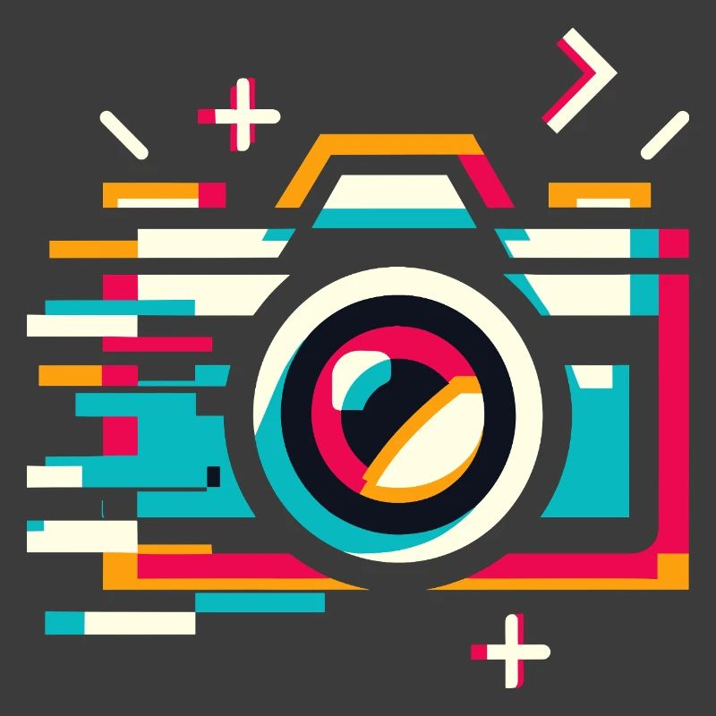 Pixel Fragmentation Camera - Vintage Photography A