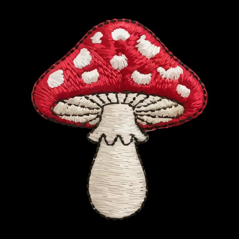Gestickter Pilz