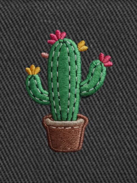 Embroidered Cactus