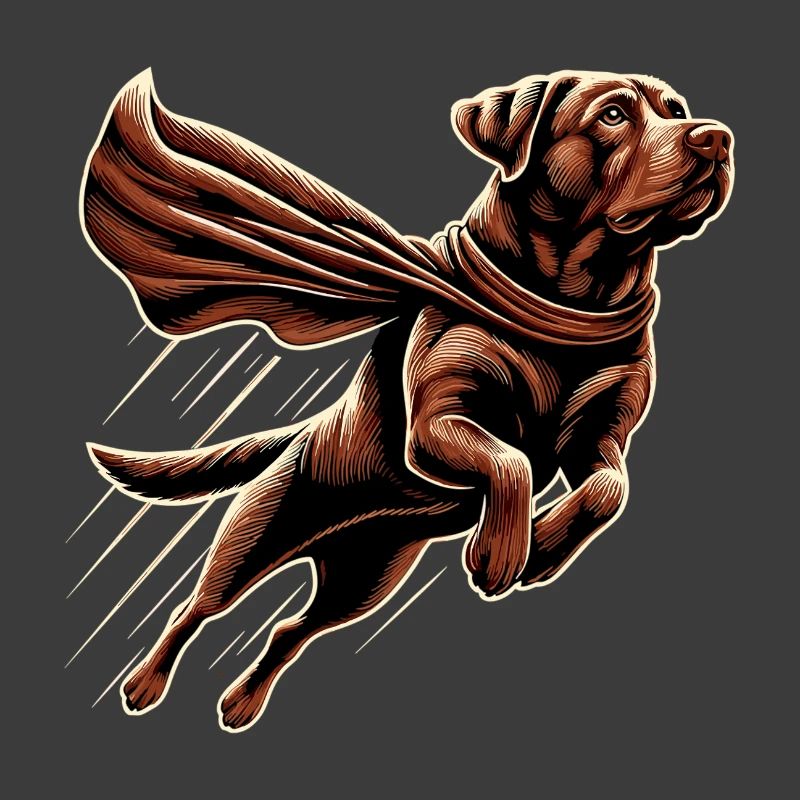 Super Dog Brown Labrador Labi Labbi Gift