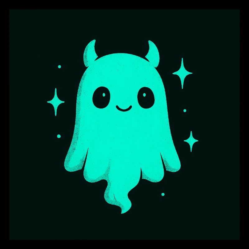 cute cyan ghost