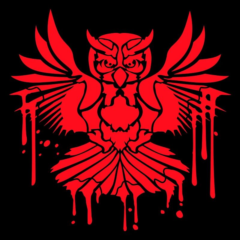 Owl Graffiti Spray Drop Cool Tattoo Decorative