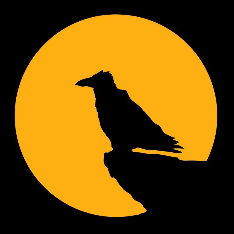 Bird sitting moon at night cliff werewolf howling wolf
