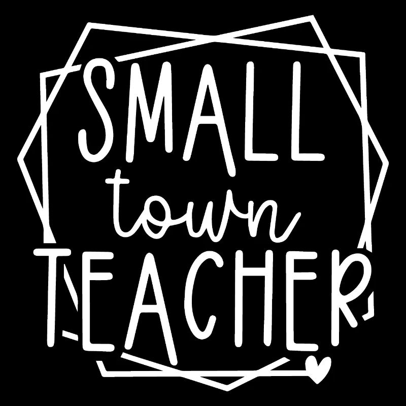 Graphique de cœur d’enseignant de petite ville pour les éducateurs