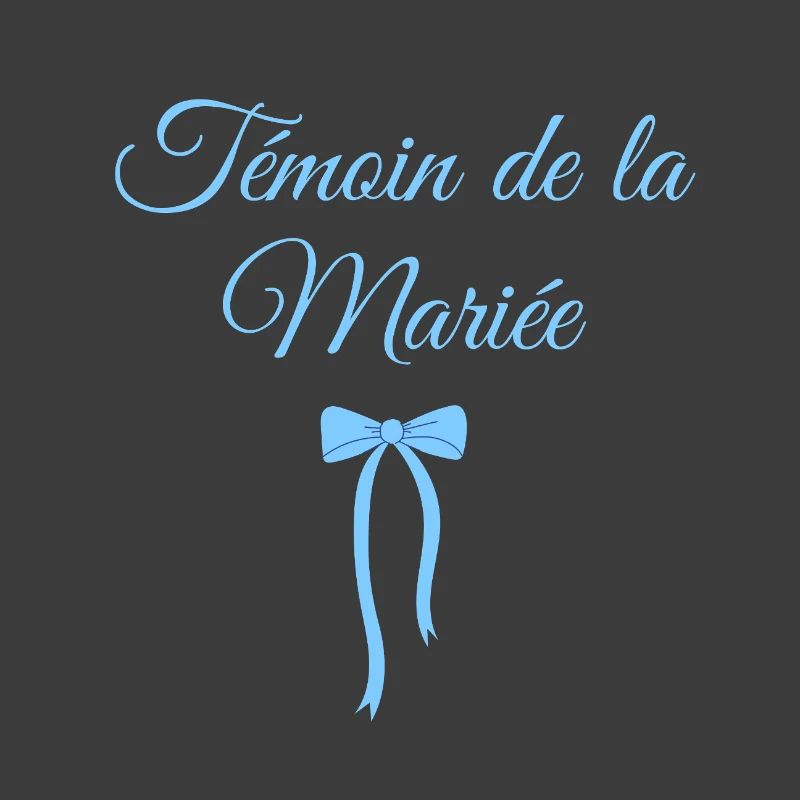 Témoin de la mariée noeud bleu