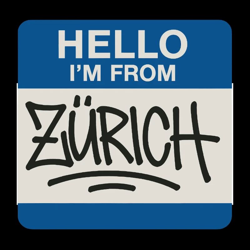 Zuerich Hello Sticker Graffiti