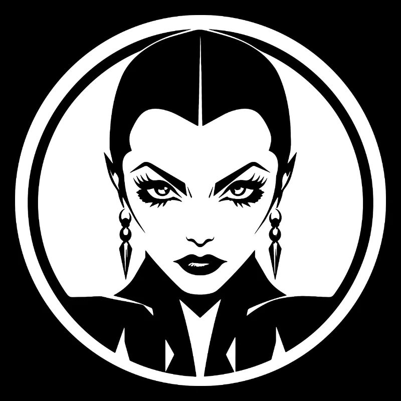 Femme vampire – beauté lugubre en blanc et noir
