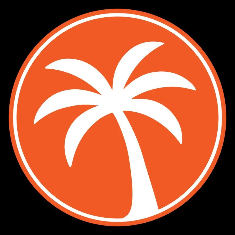 Palm tree icon beach