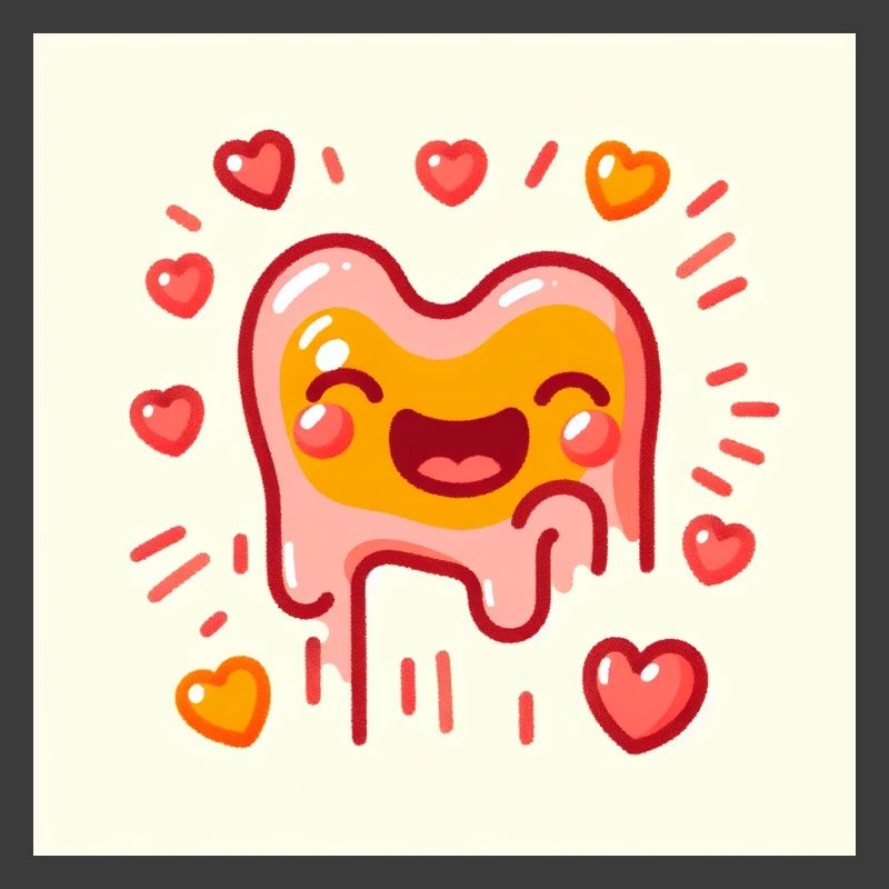 Bespritztes eisiges Herz