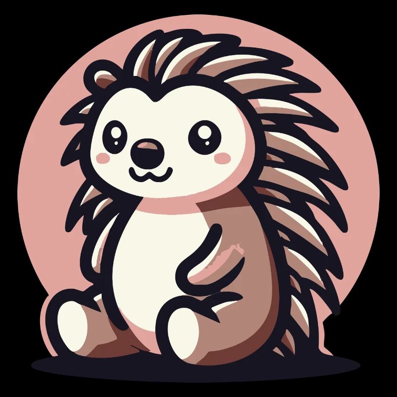 Igel rosa Hintergrund