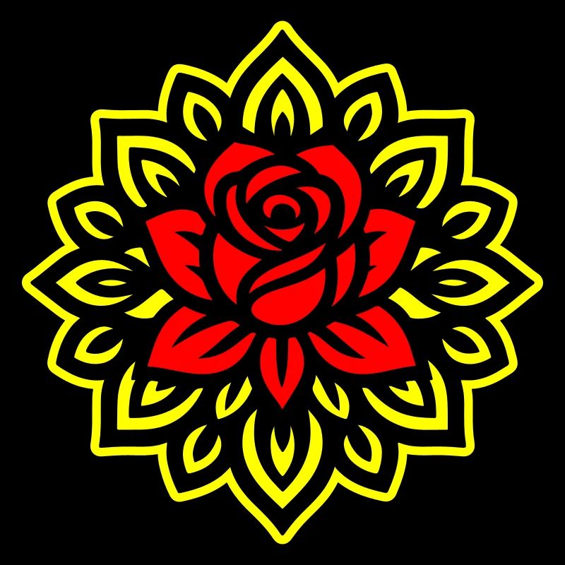 Rose Flower Mandala