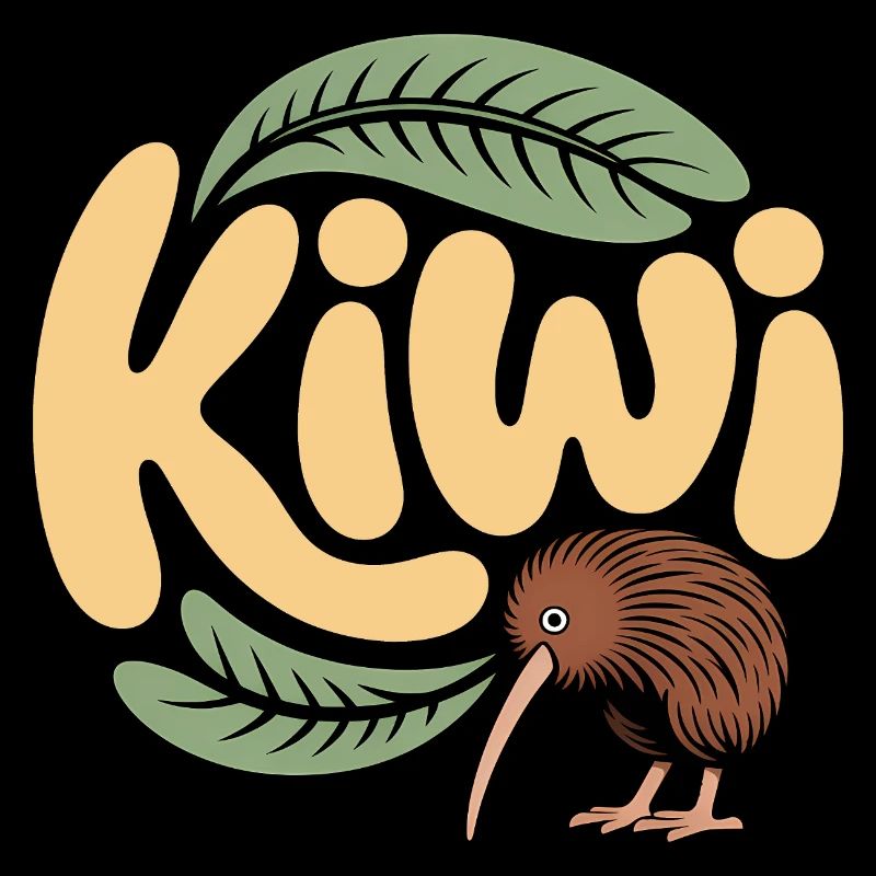 Kiwi mignon - Conception d’oiseau néo-zélandais