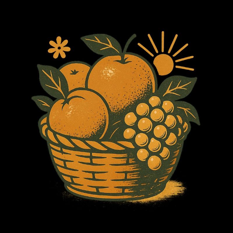 Retro Obstkorb – Vintage Fruit Basket