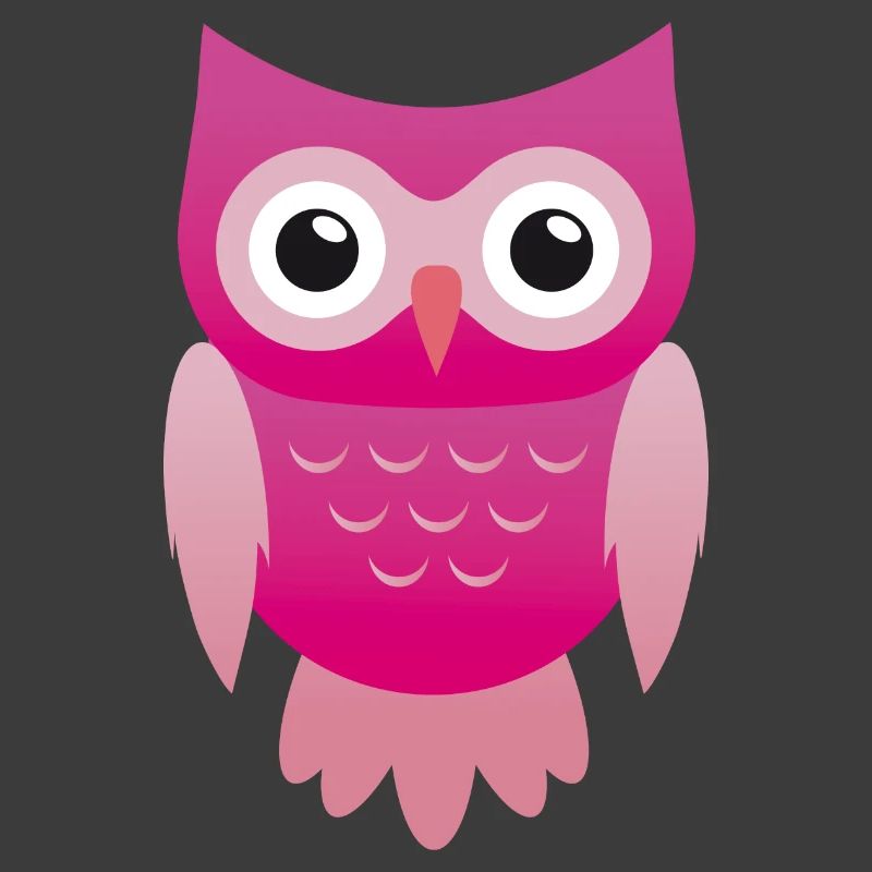 Comic Eule pink im Vector Design