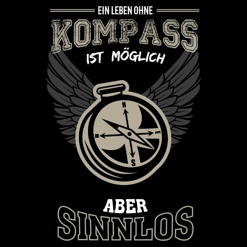 Kompass Geocaching Leben sinnlos - Geschenk