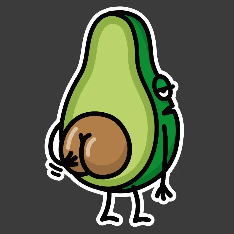 Funny avocado butt scratching ass gift idea