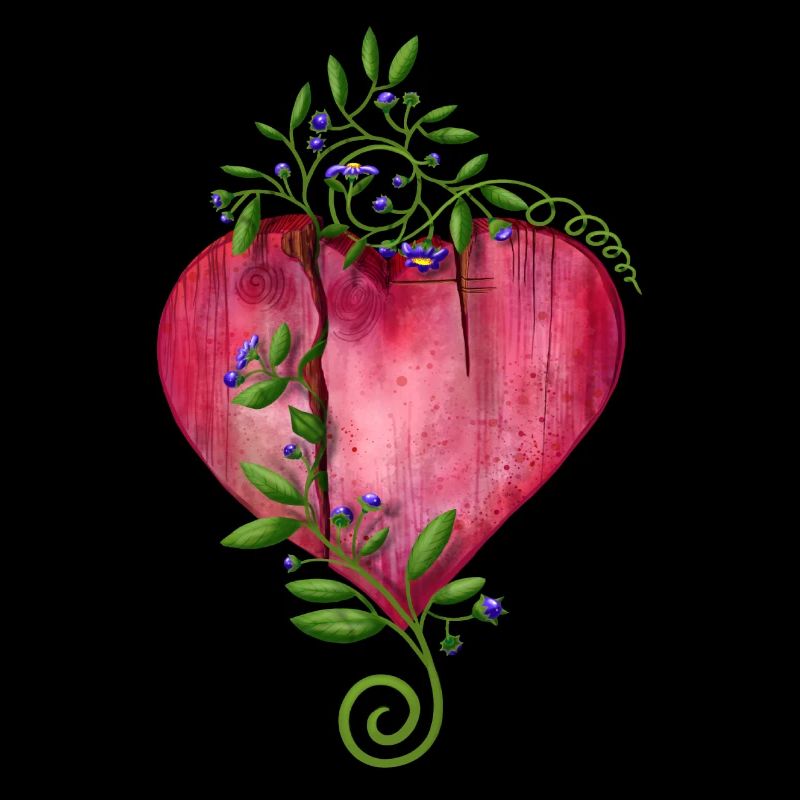 Cœur avec des fleurs