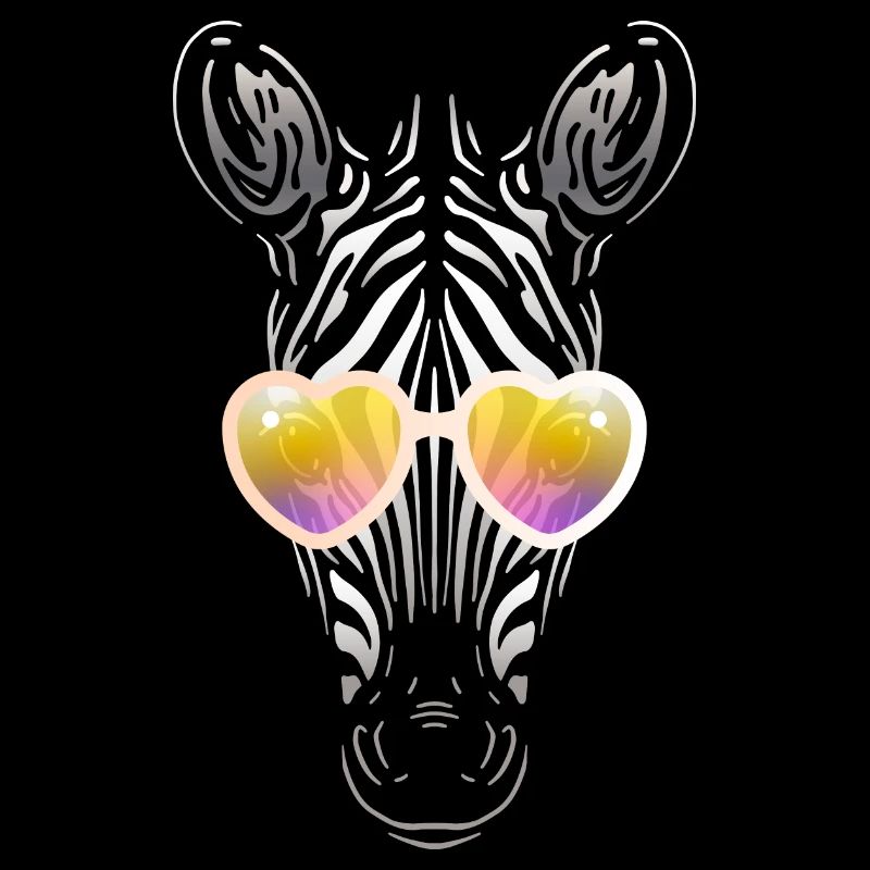 Zèbre avec lunettes de soleil