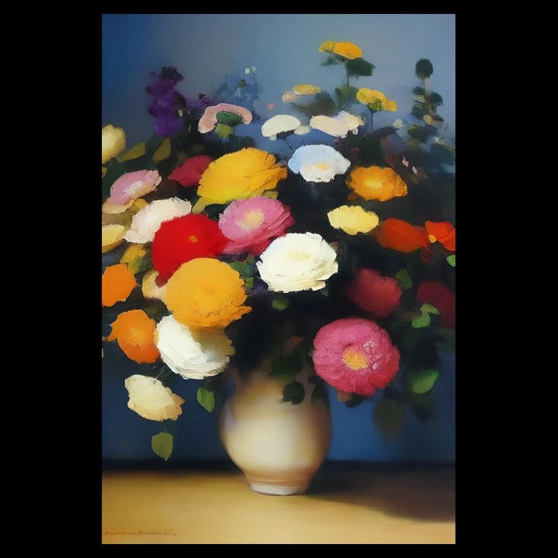 Fleurs et papillon