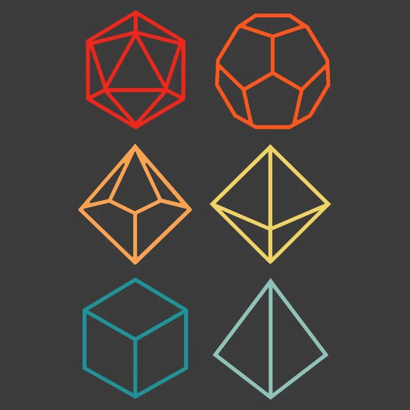 Donjons Dragons-Set farbenfrohe