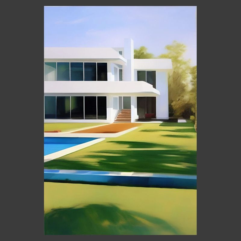 Weiße Villa mit Pool