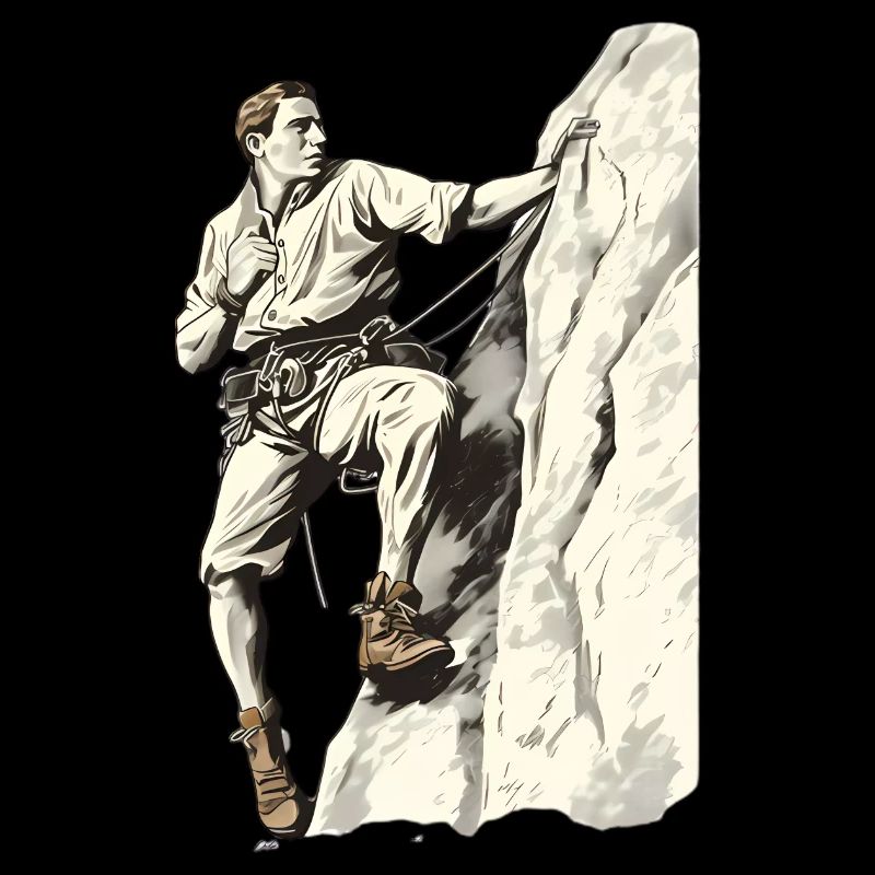Climbing adventurer in Duotone