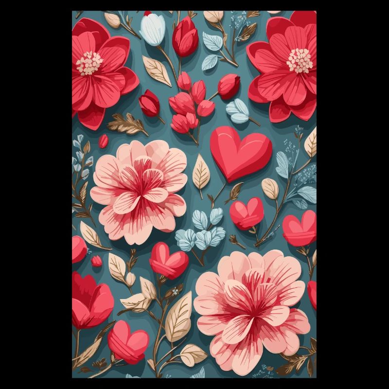 Roses with hearts