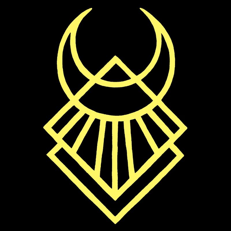 Yellow Egyptian Lunar Symbol