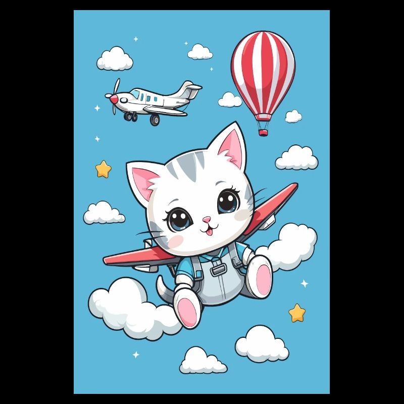 Süße Fliegende Katze