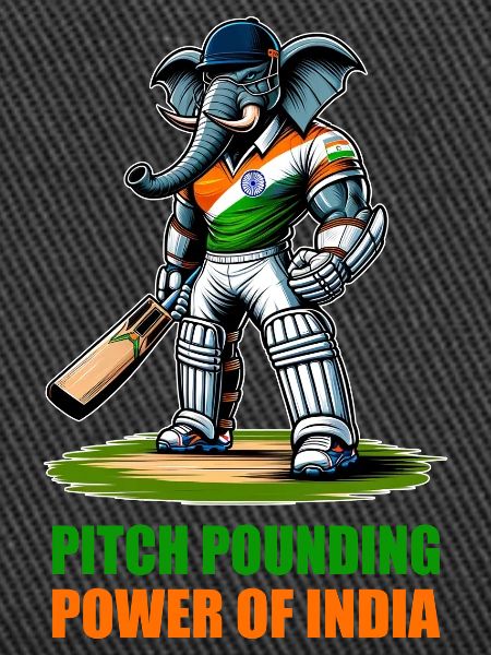 India cricket elephant design