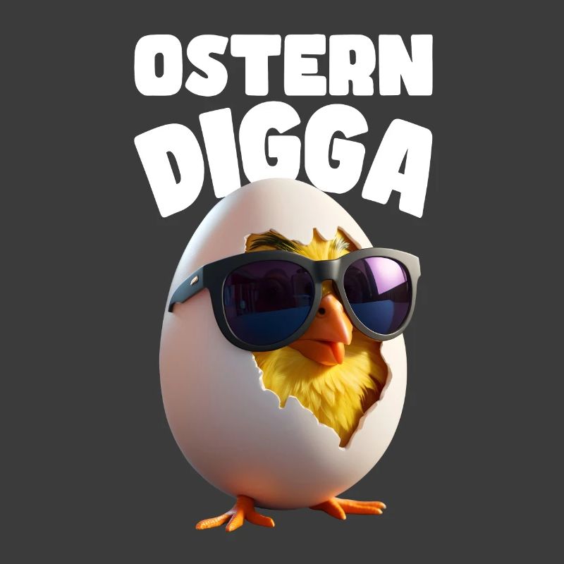 Funny Easter Digga Design with Chick and Egg