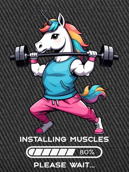 Bodybuilder Einhorn