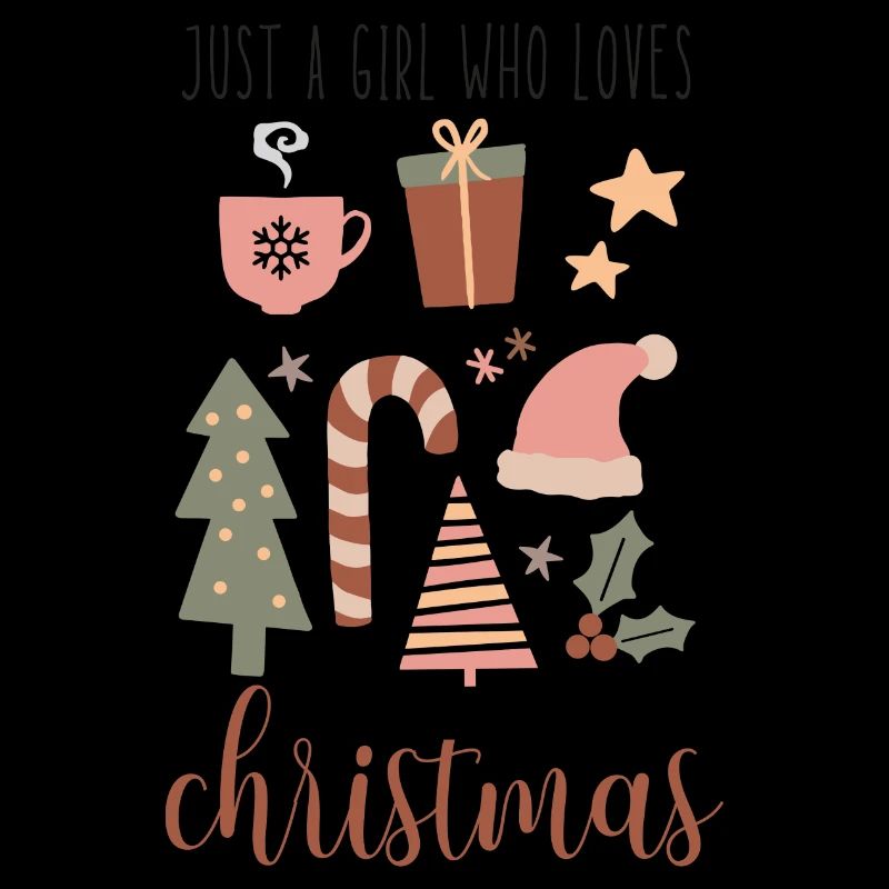 Boho Nur ein Mädchen, das Weihnachten liebt