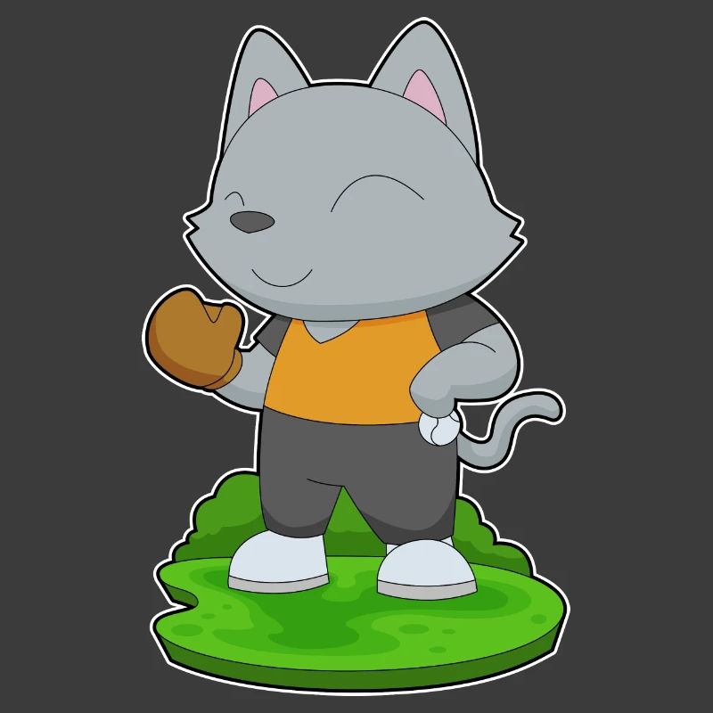 Cat Baseball Baseball Glove
