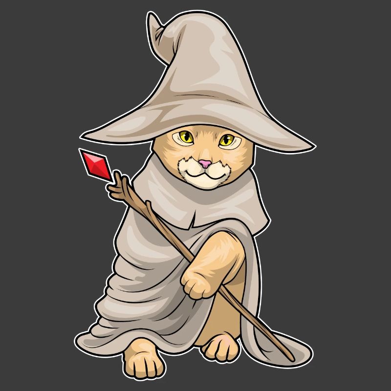 Orange Cat Wizard Wand