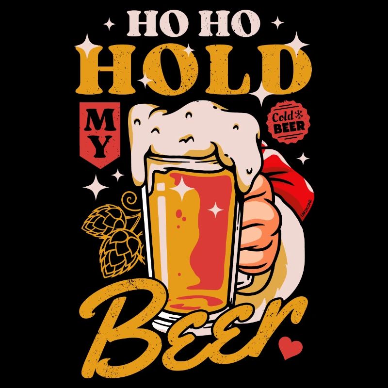 Weihnachten hoho hält mein Weihnachtsmannbier
