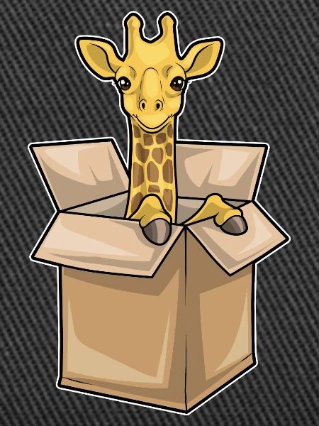 Giraffe cardboard box