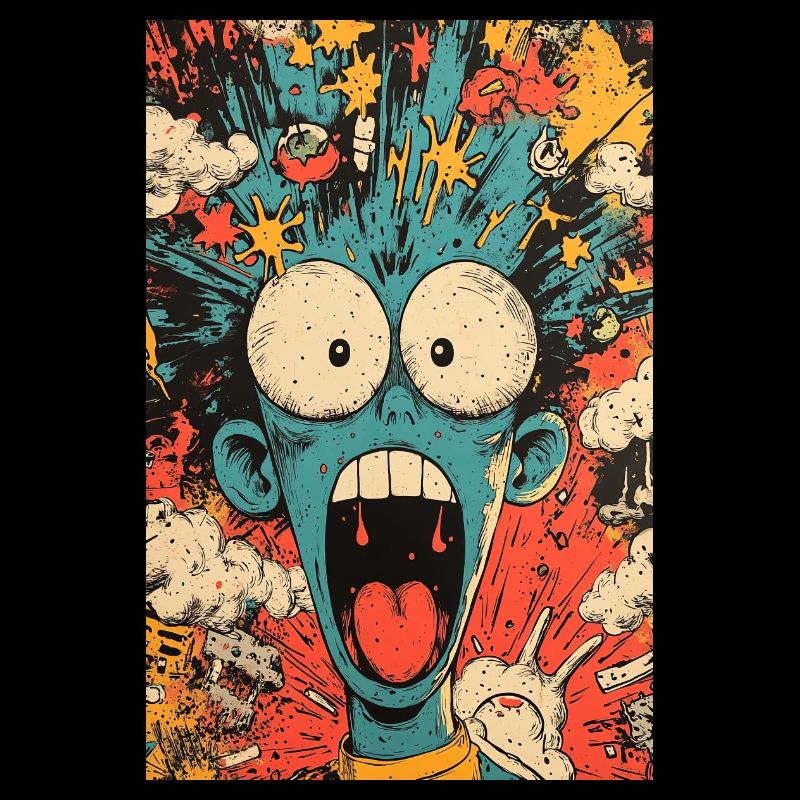 Monstre bleu dans la tornade du chaos