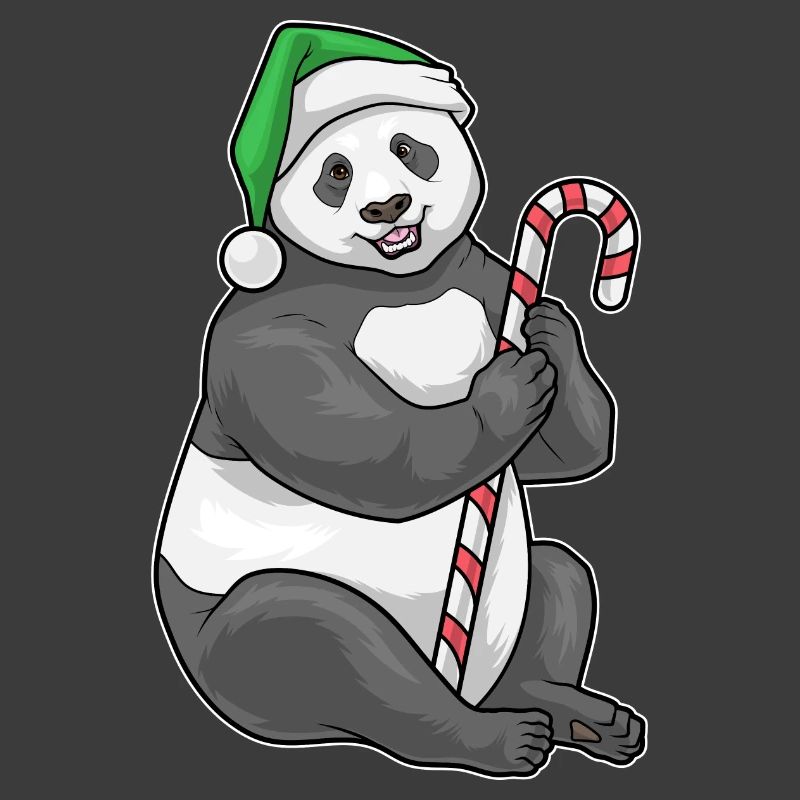 Panda Canne de Noël