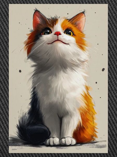 Cute Cat Illustration Poster
