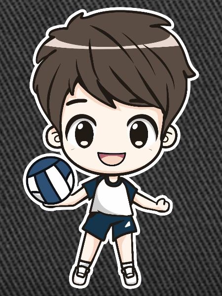 Kleiner Volleyballer Junge