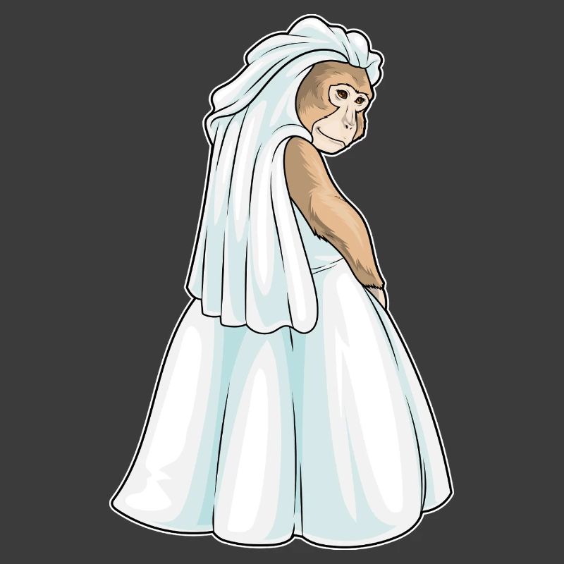 Singe Voile de mariée Mariage