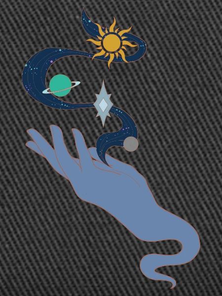 Universe in hand colour