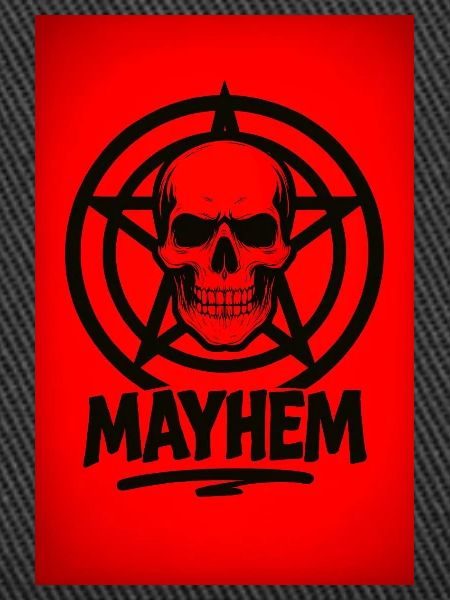 Mayhem Letters&Skull Logo