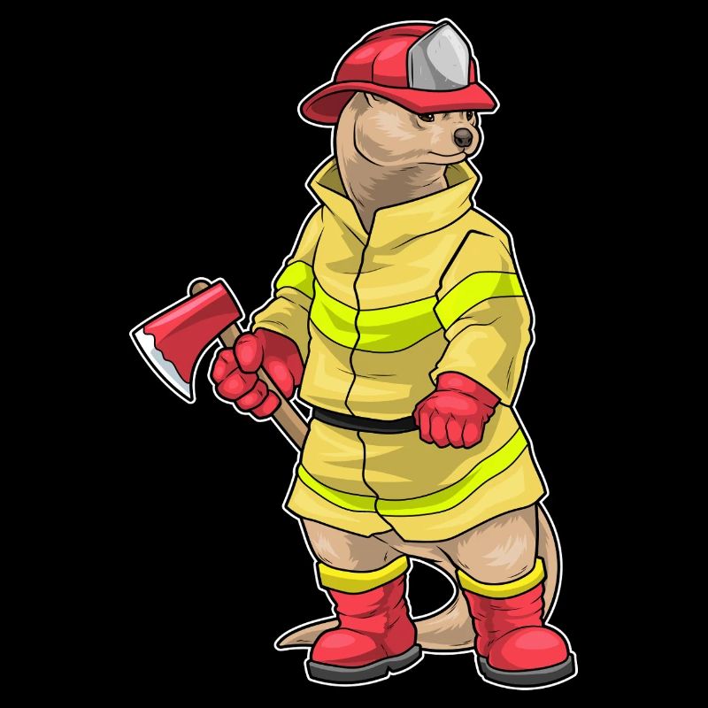 Otter Firefighter Axe Fire Brigade