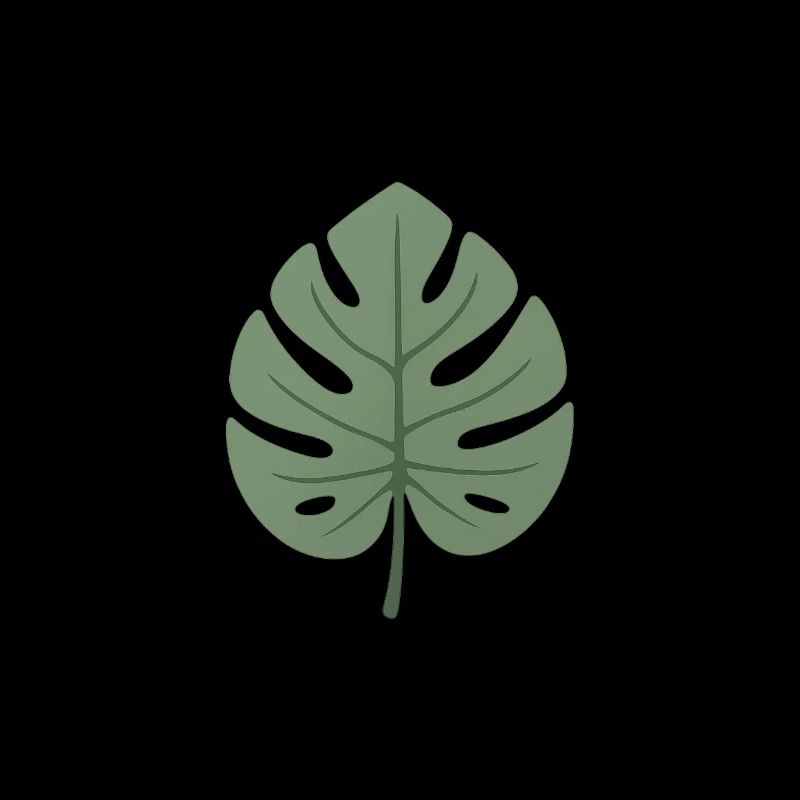 Minimal monstera leaf