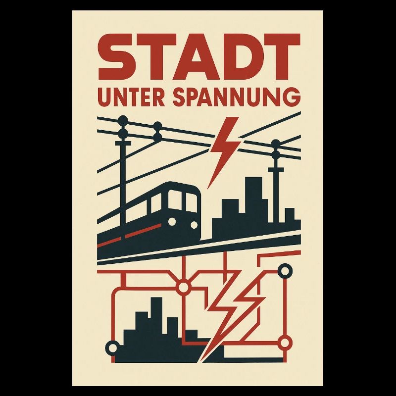 Stadt unter Spannung U Bahn Blitz Strom Metropole
